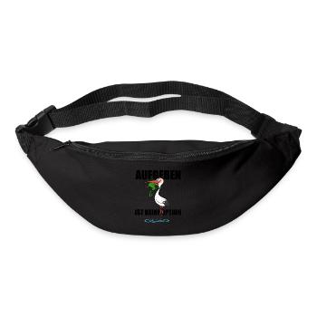 Frosch und Storch - Aufgeben ist keine Option - Gürteltasche - Schwarz - Vorne