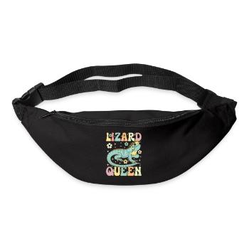 Reine Lézard Groovy Barbu Dragon Lézard Amoureux - Sac banane - noir - Devant