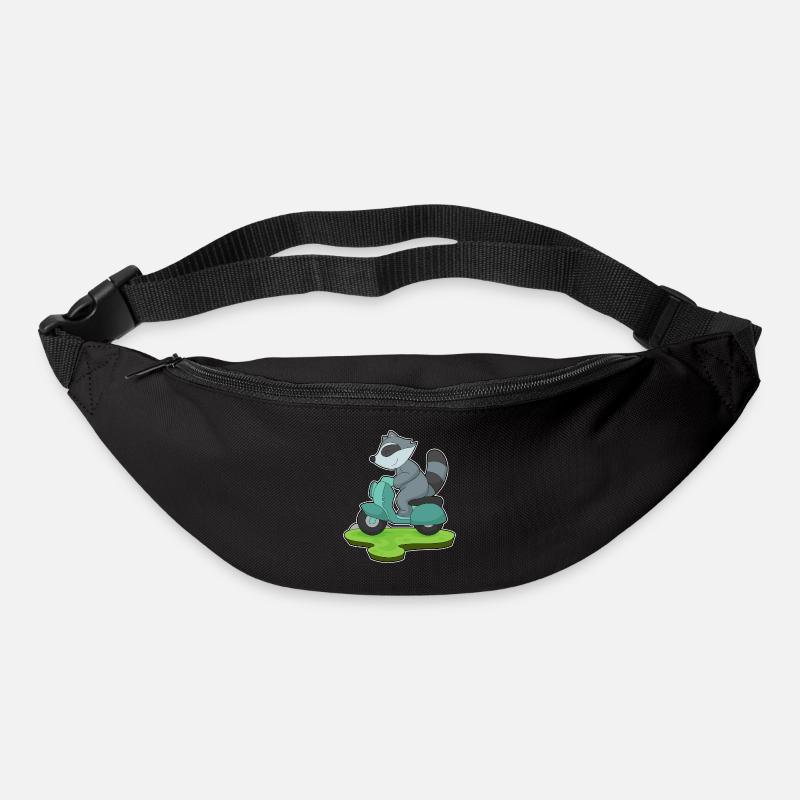 Waschbär Motorroller - Gürteltasche - Schwarz