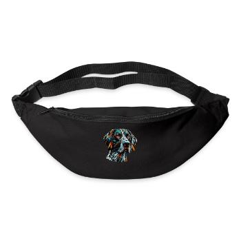 Polygon Art Deutsch Kurzhaar Vorstehhund GSP - Gürteltasche - Schwarz - Vorne