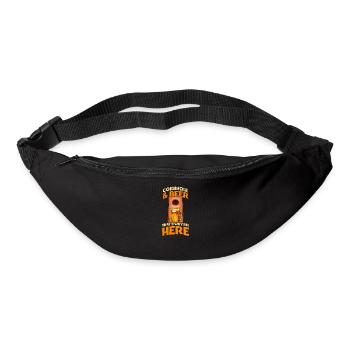 Cornhole Beer Pourquoi je suis ici - Sac banane - noir - Devant