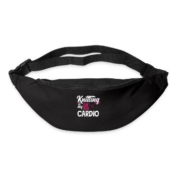 Funny Knitting Knitting Needle Gift - Bum bag - black - Front