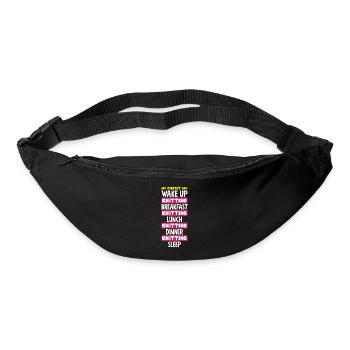Funny Knitting Knitting Needle Gift - Bum bag - black - Front