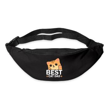 Best Cat Dad Cute Kitten Lover Paw Father's Day - Bum bag - black - Front