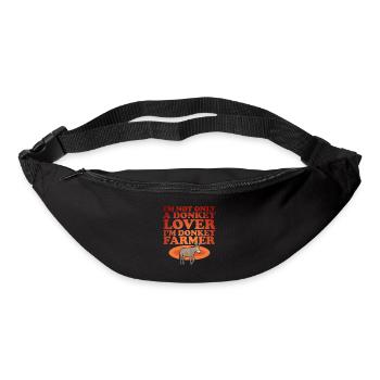 Esel Eselbesitzer Eselliebhaber Eselchen Geschenk - Gürteltasche - Schwarz - Vorne