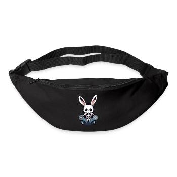 Osterhase Gamer Gaming Streetwear Ikonisches - Gürteltasche - Schwarz - Vorne