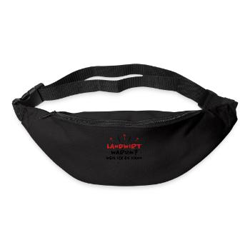 Landwirt Spruch Traktor Lustiges Landwirt Geschenk - Gürteltasche - Schwarz - Vorne