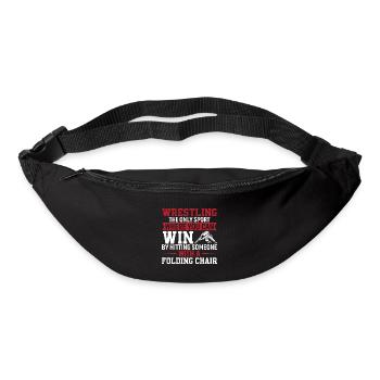 Wrestling: The Only Sport Where You Can Win By Hit - Bum bag - black - Front