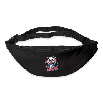 LILLIAN - Beau nom de fille avec Panda cool - Sac banane - noir - Devant
