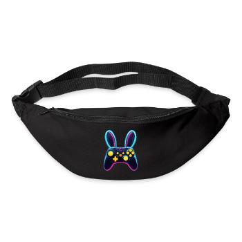 Lapin de Pâques Gamer & Gaming Streetwear Iconique - Sac banane - noir - Devant