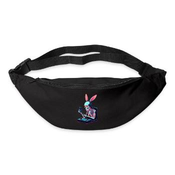Lapin de Pâques Gamer et Design de streetwear de jeu - Sac banane - noir - Devant