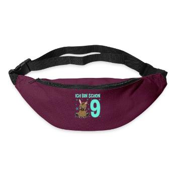 Nine-year-old donkey: Big party - Bum bag - burgundy - Front
