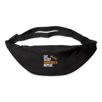 Manger Sommeil Harmonica Répéter Bouche Harmoniste Harmoniste - Sac banane - noir - Devant