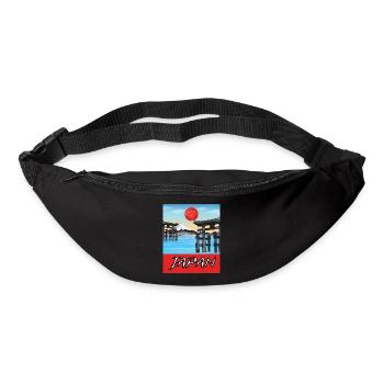 Affiche de voyage vintage Japon Lovely - Sac banane - noir - Devant