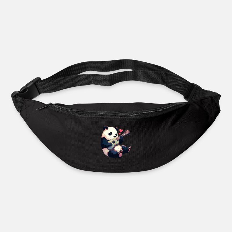 Pandabär Ukulele Japanischer Riesenpanda - Gürteltasche - Schwarz