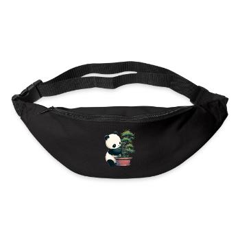 Panda Ours Bonsaï Panda géant japonais - Sac banane - noir - Devant