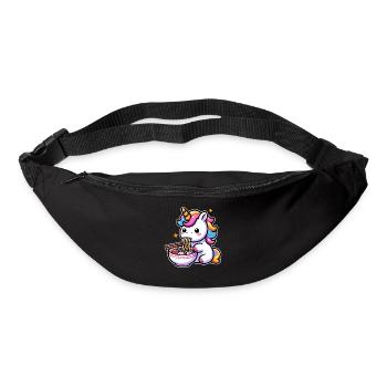 Japanese Kawaii Unicorn Ramen Asian Cuisine - Bum bag - black - Front
