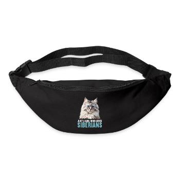 Chat Sibérien Sibirische Katze - Sac banane - noir - Devant
