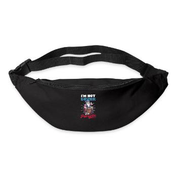 4 juillet American Gnome Not Drunk I’m Patriotic (en anglais seulement) - Sac banane - noir - Devant