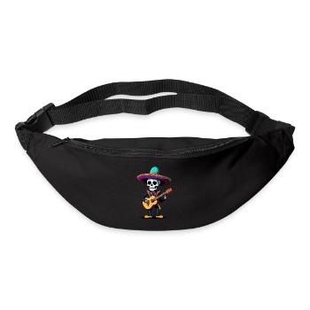 Mexican Mariachi Skeleton Guitarist Fiesta - Bum bag - black - Front