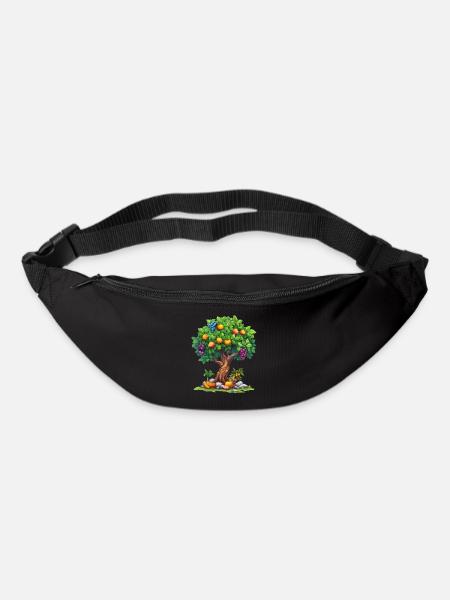 Arbre fruitier coloré avec des fruits mûrs - Sac banane - noir