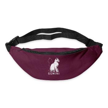 Gemini Cat - Bum bag - burgundy - Front