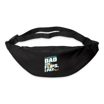 Gymnastics dad support with pride - Bum bag - black - Front