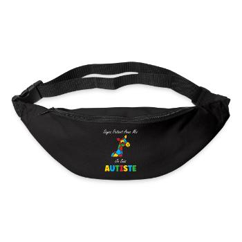 Soyez patient avec moi je suis autiste - Sac banane - noir - Devant