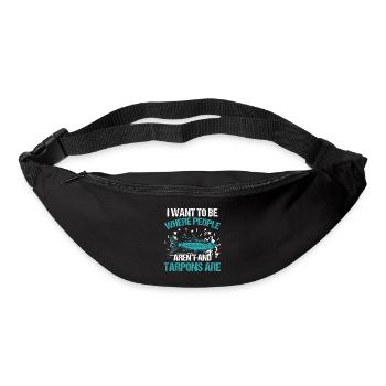 Pêche au tarpon Pêcheurs pêcheurs - Sac banane - noir - Devant