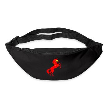 Unicorn China Flag T-Shirt Magical Unicorn Chinese - Bum bag - black - Front