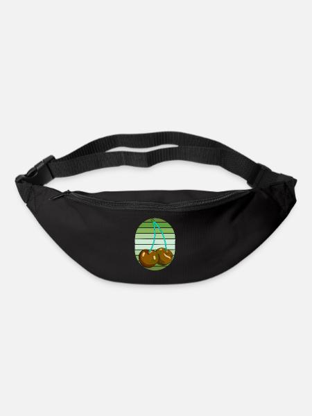 Rockabilly Retro Vintage Kirschen - Gürteltasche - Schwarz
