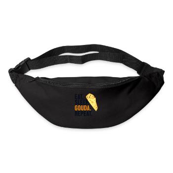 Eat Sleep Gouda Repeat Maker Queso Cheesemonger - Bum bag - black - Front