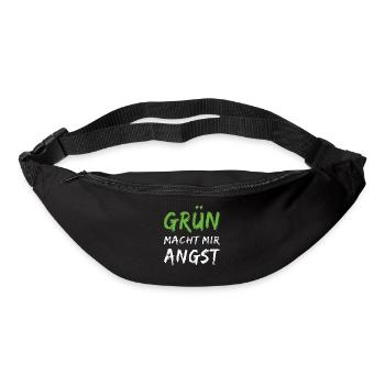GREEN SCARES ME - Sac banane - noir - Devant