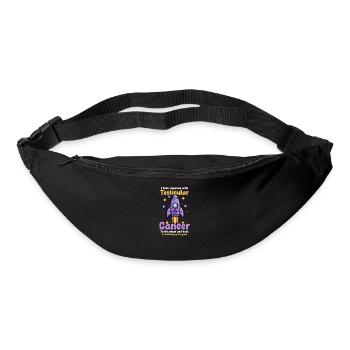 Sensibilisation au cancer des testicules, amour à la lune et retour - Sac banane - noir - Devant