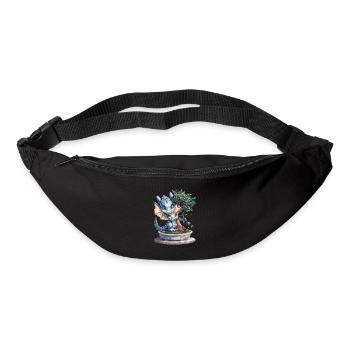 Dragon Bonsaï Japonais Kawaii - Sac banane - noir - Devant
