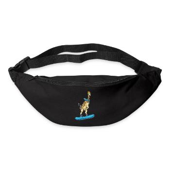 Giraffe Snowboarder Snowboard - Bum bag - black - Front