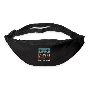 Grizzli Ours brun - Sac banane - noir - Devant