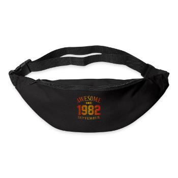 Septembre 1982 - Anniversaire de septembre - Sac banane - noir - Devant