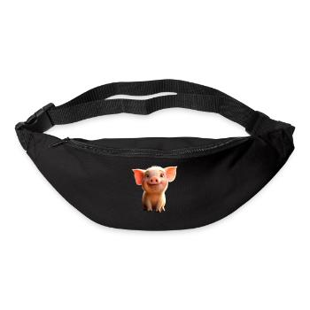 Cochon domestique Cochon Cochon Porcelet Cochon - Sac banane - noir - Devant
