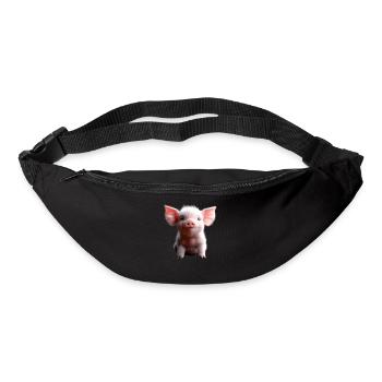 Cochon domestique Cochon Cochon Porcelet Cochon - Sac banane - noir - Devant