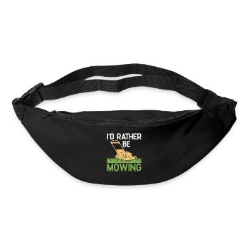 I'd rather be Mowing Funny Lawn Mower Grass Garden - Bum bag - black - Front