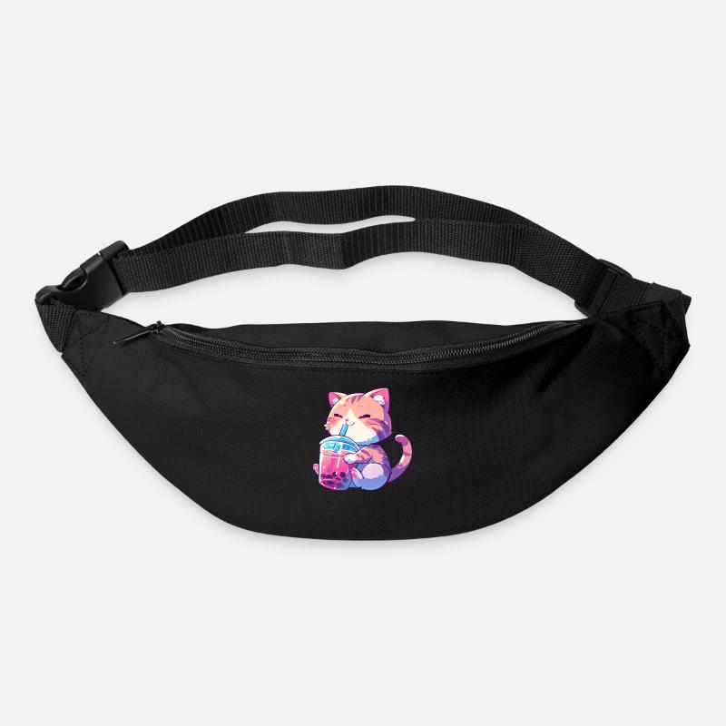 Hund der Bubble Tee trinkt Boba and Dogs Anime - Gürteltasche - Schwarz