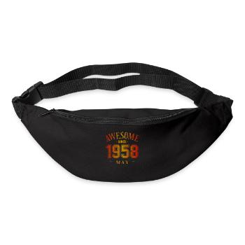Mai 1958 - Anniversaire en mai Génial - Sac banane - noir - Devant