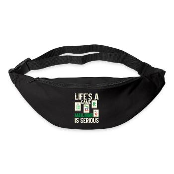Mahjong Mah Jong Chinesisches Spiel Mah Jongg - Gürteltasche - Schwarz - Vorne