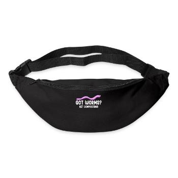 Worm Farmer Vermicompost Cute Men Women - Bum bag - black - Front