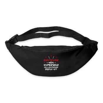 Elektriker Spruch Job Lustiges Elektriker Geschenk - Gürteltasche - Schwarz - Vorne