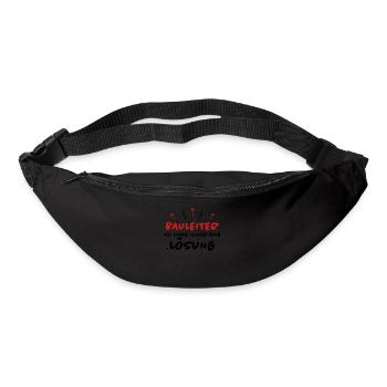 Bauleiter Spruch Baustelle Fun Bauleiter Geschenk - Gürteltasche - Schwarz - Vorne