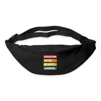 Husband Father Skier Legend Father's Day - Bum bag - black - Front