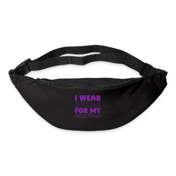 Alzheimer Je porte du violet pour mon fils Alzheimer - Sac banane - noir - Devant