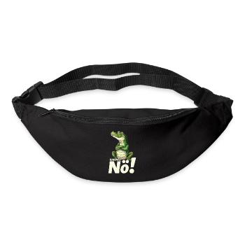 Krokodil Mit Einfach Nö Spruch - Gürteltasche - Schwarz - Vorne
